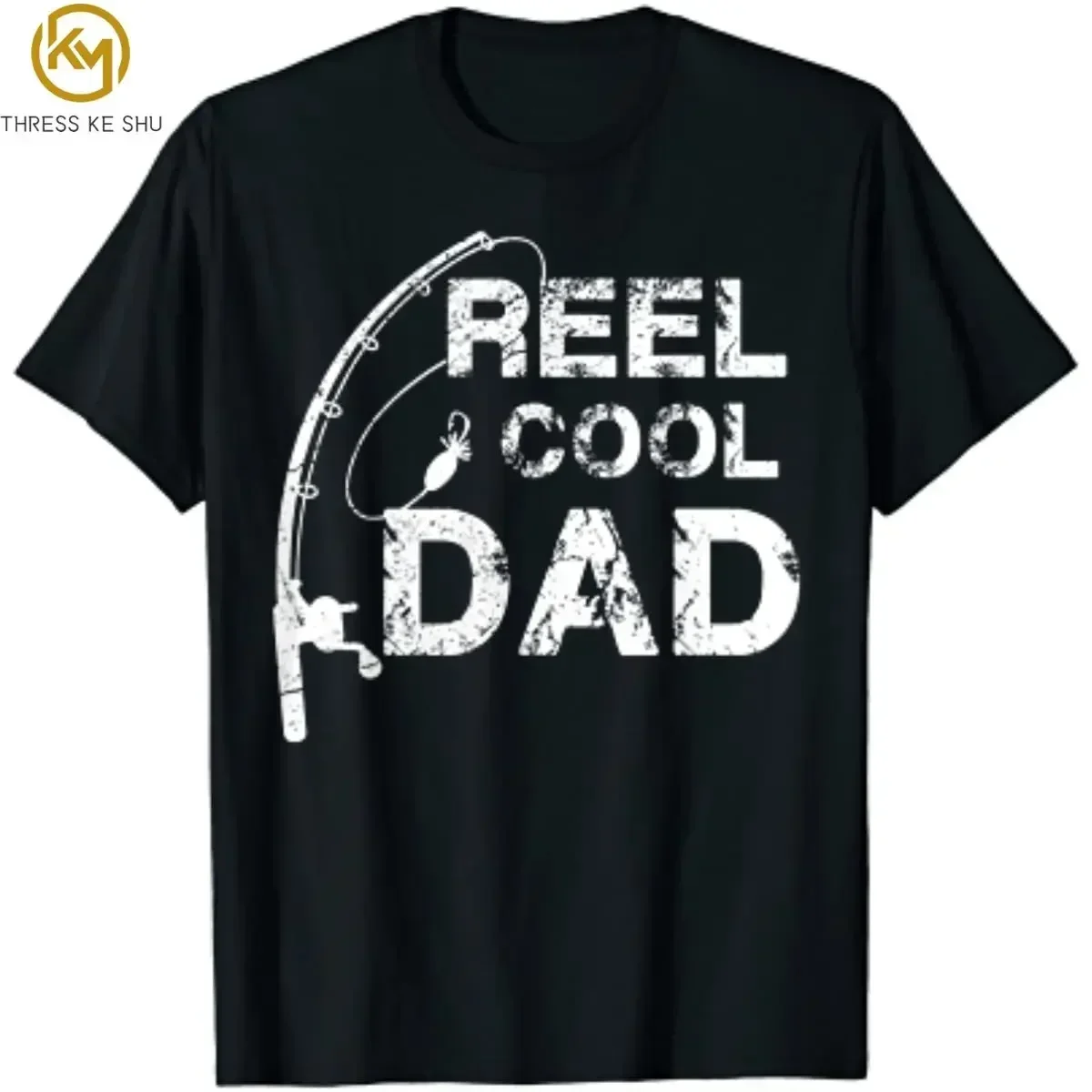 Reel Cool Dad T-Shirt Fishing Daddy Father's Day Gift Shirt T-Shirt Four Seasons Daily Cotton Tees Streetwear Harajuku