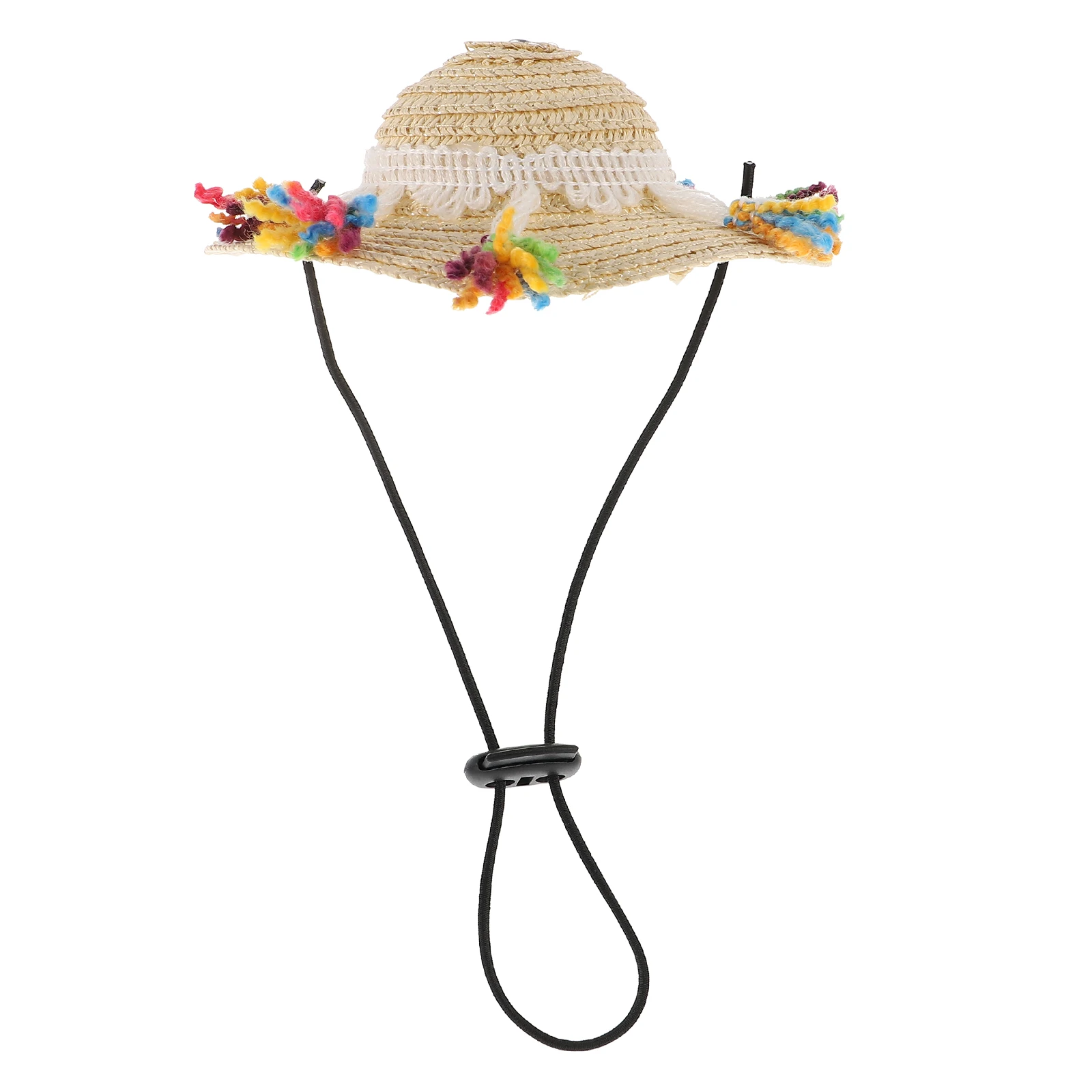 

Pet Straw Woven Hat with Tassel for Dog Cat Party Costume Mini Khaki Caps Decorative Animal Fashion Sombrero Hats