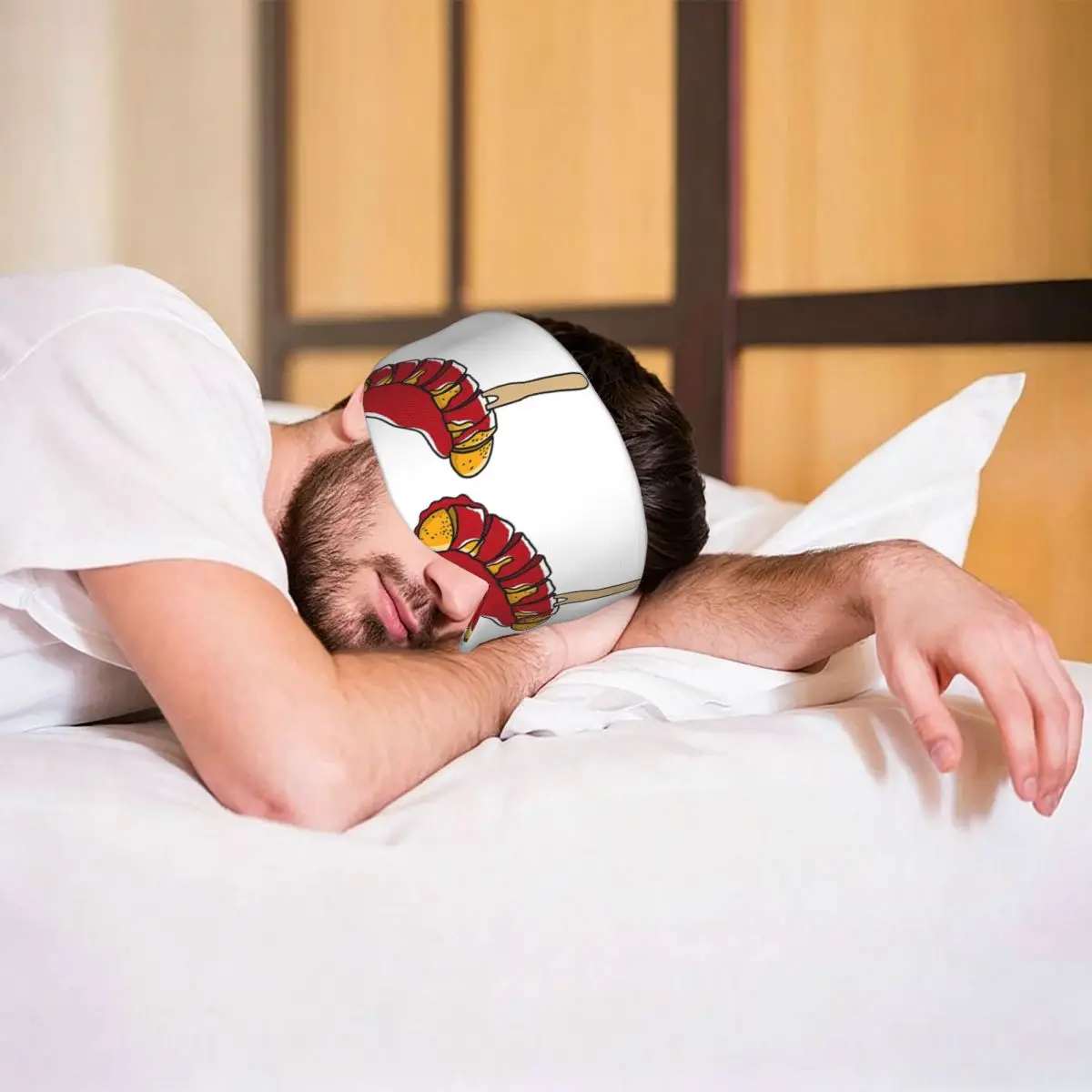 Currywurst Pure sleep mask Light Blocking Portable Eye Cover for Girls Boys Travel Party Gift Eyeshade eyepatch view 6