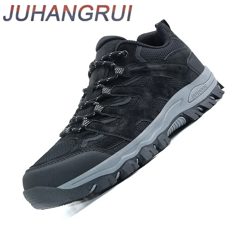 

Men's Hiking Shoes Outdoor Breathable Mountain Climbing Shoes Anti-slip Camping Hunting Walking Shoes Lace Up Tourism Sneakers