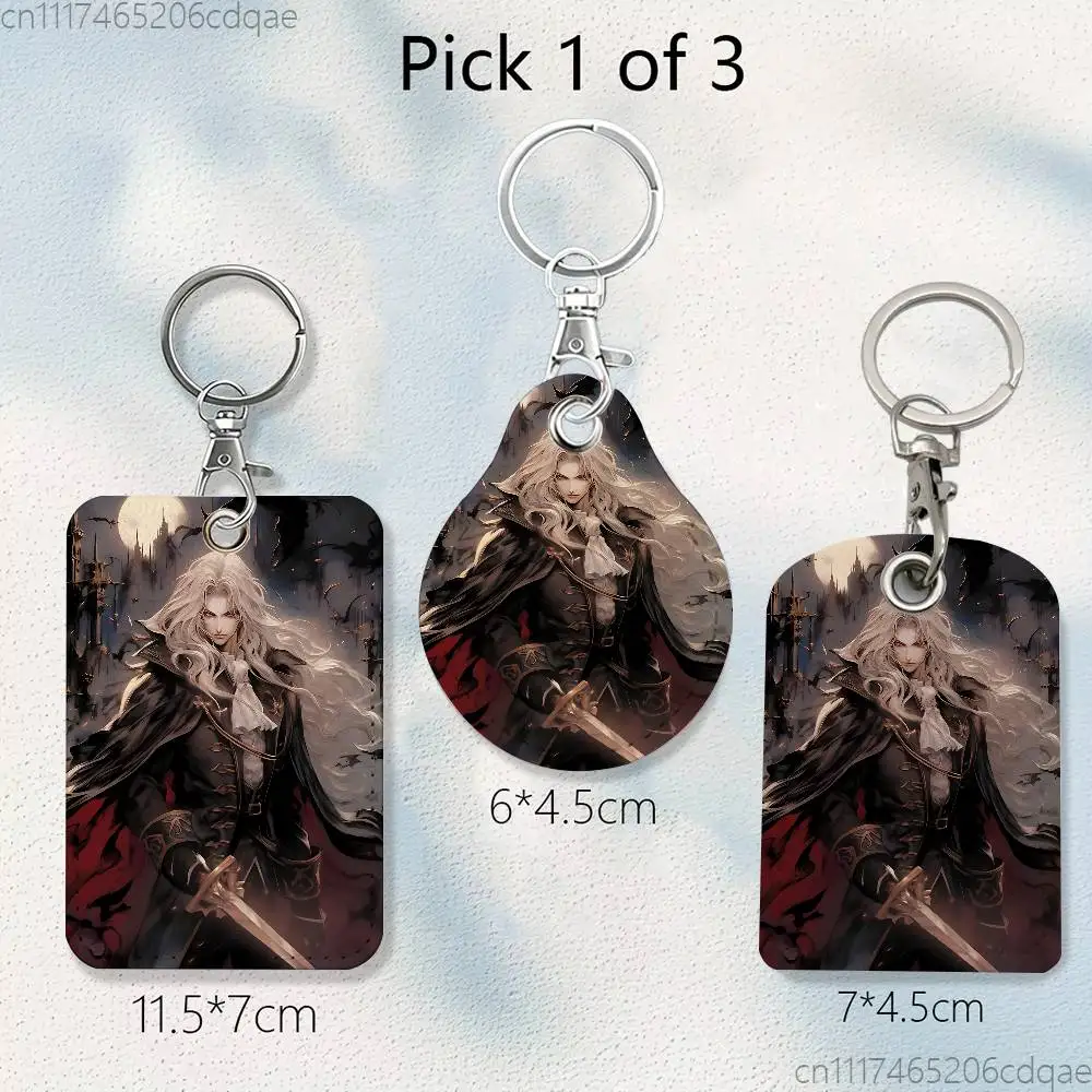 Image 7: Étui pour AirTag Anime Castlevania Alucard, porte-cartes, porte-clés d'identification, porte-cartes de crédit, porte-clés d'accès, coque pour Air Tag
