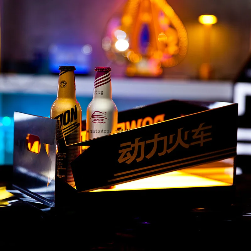 

Acrylic power train luminous ice bucket, bar KTV wine supplies hot pot shop clear bar special-shaped plastic ice bucket