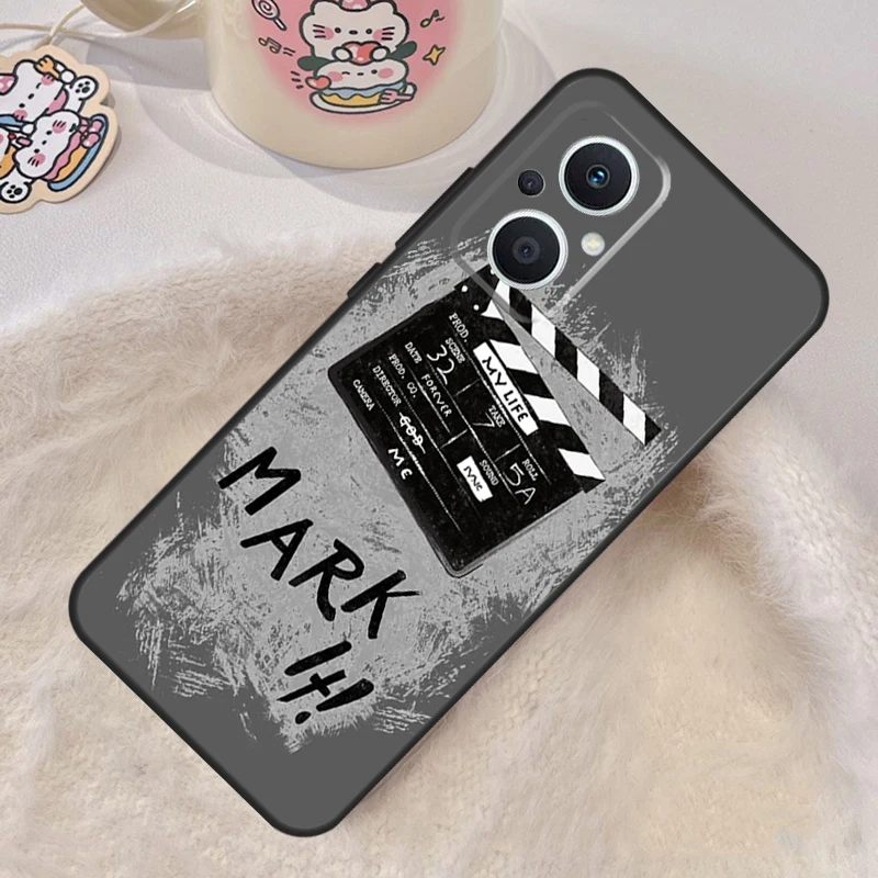 Film Movie maker Clapperboard Take Case For OPPO Reno 7 8 6 5 Lite Reno 10 8T 5Z 4Z OPPO Find X5 X6 Pro X2 Neo X3 Lite Cover