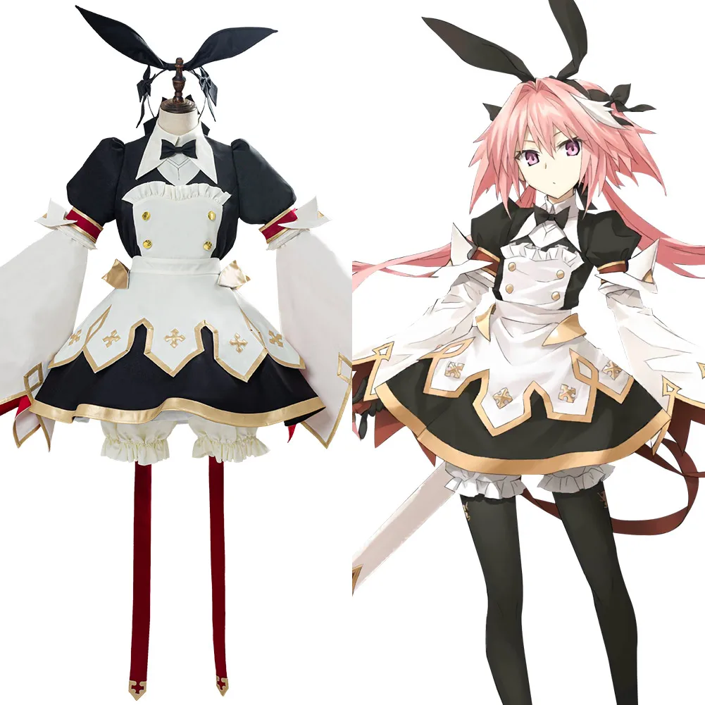 

Fate Grand Order Cosplay FGO Saber Astolfo Costume Adult Female Girl Maid Dress Uniform Halloween Carnival Costumes