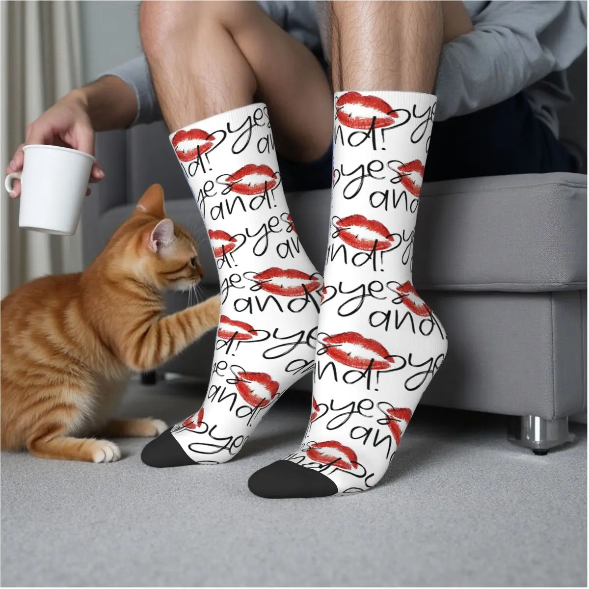 

Носки Yes And Ariana Grande, впитывающие пот чулки в стиле Харадзюку, всесезонные длинные носки, аксессуары для мужчин и женщин, подарок на день рождения