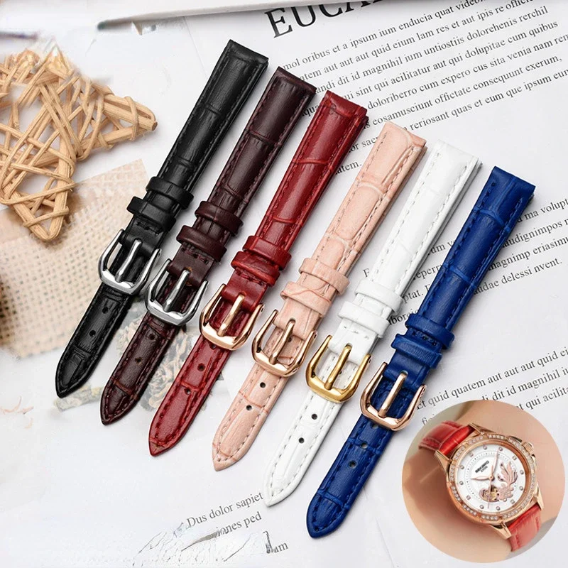 

Genuine Leather Watch strap for Julius Casio Ltpv007 Waterproof Sweat-Proof Soft Comfortable Women Watch Band Accessories 18mm