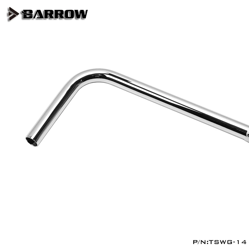 BARROW-tubo de Metal de cobre duro de 90 °, precurvado, plateado, OD14MM, cromado, simple/doble, 90 °,TDWG-14,TSWG-14