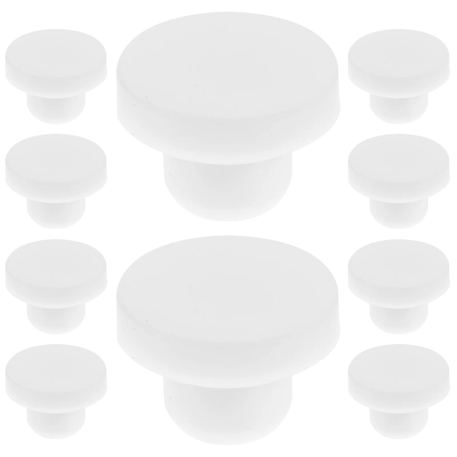

10 Pcs Silicone Stopper Reusable Solid Plug Bulk for Flower Pot Bottles Stoppers Pepper Shaker Plugs