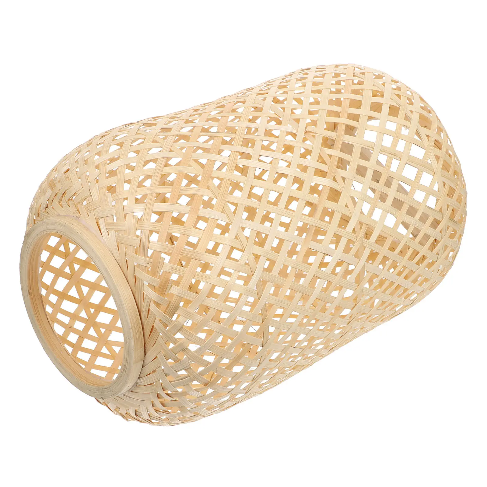 

1Pcs Simple Woven Lampshade in Khaki Bamboo Material Ceiling Light Cover Decorative Lamp Shade for Cozy Home Interior