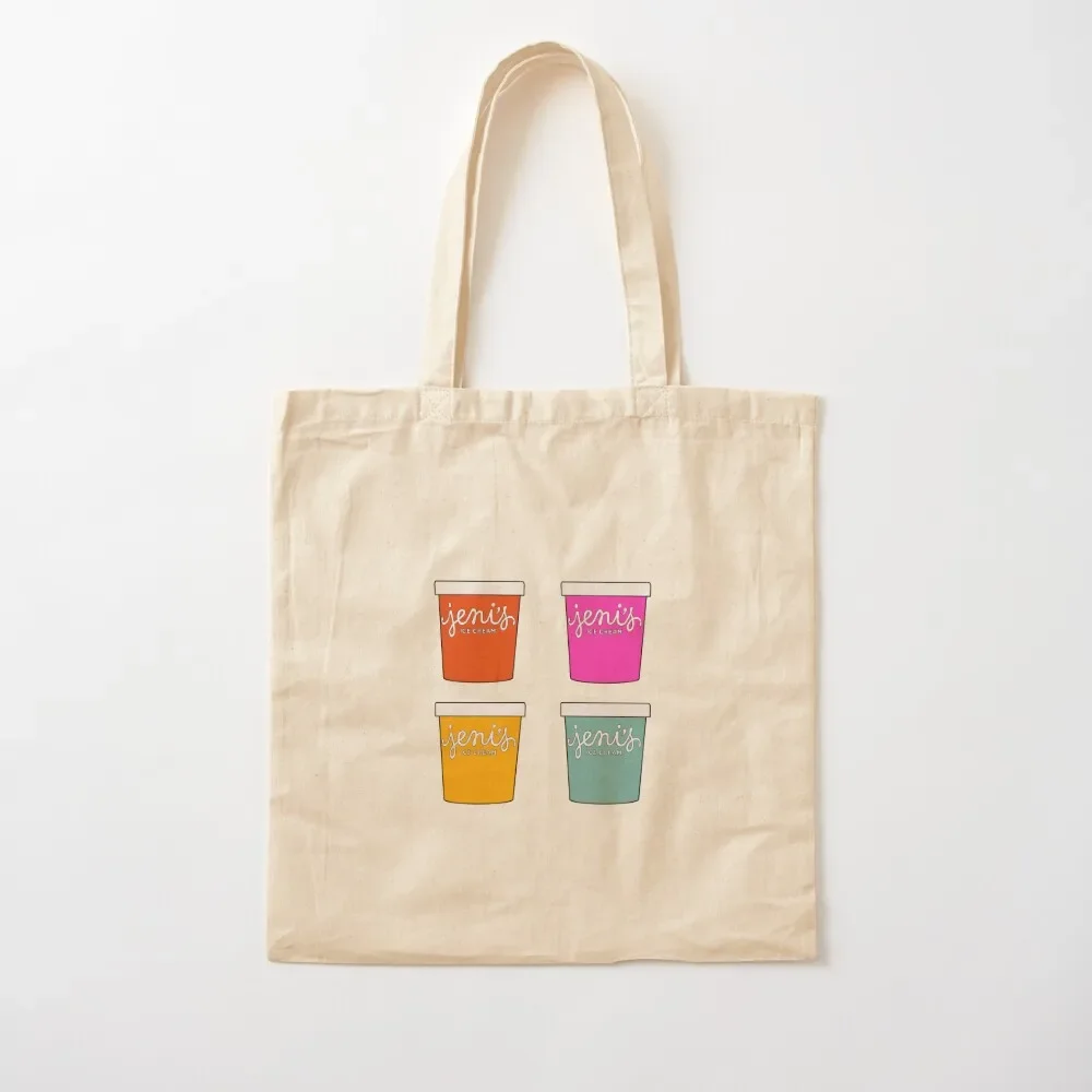 

jeni’s splendid ice cream pint set Tote Bag canvas bags tote bags men Tote Bag