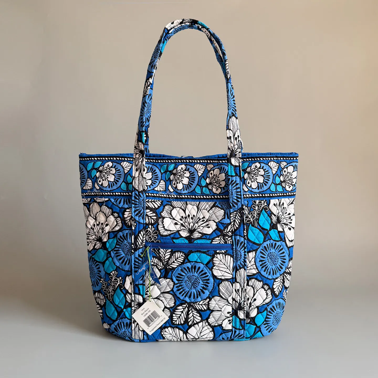 Soft Thick Cotton Tote Bag Shoulder Handbag Large Size Commuter Bag Short Trip Vacation Bag Mother Bag Sewing Line Pattern