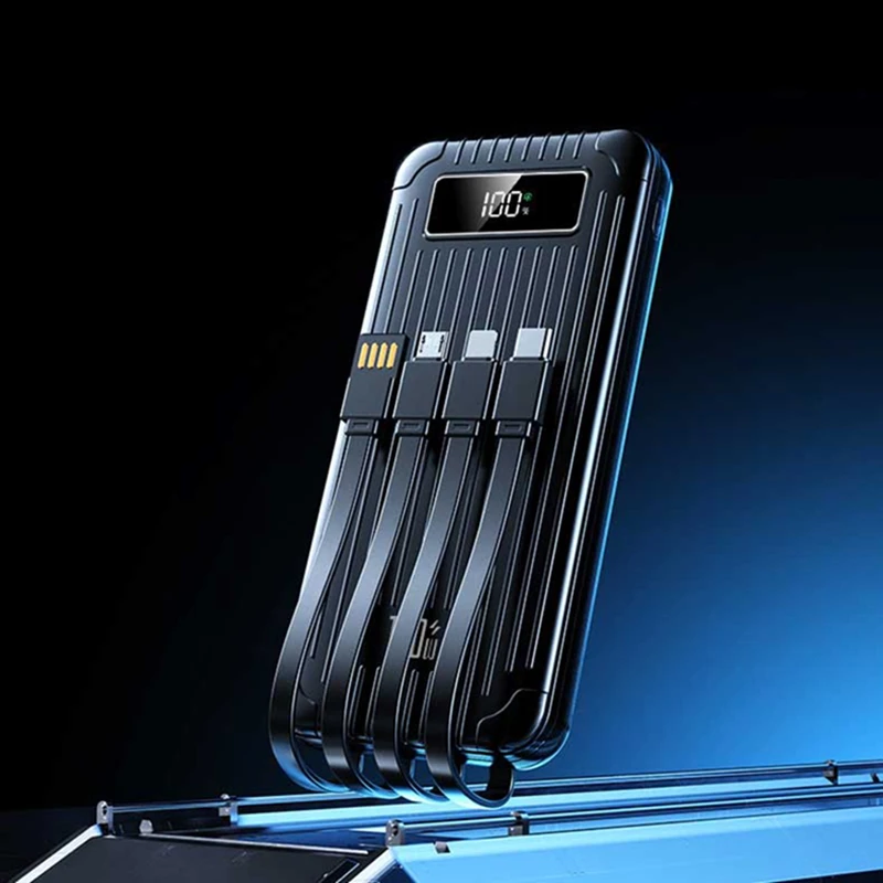 Power Bank 4in1 100000mAh 120W Pengisian Cepat Kapasitas Besar Dengan Layar Digital Dan Kabel Daya untuk Xiaomi iPhone17 2026