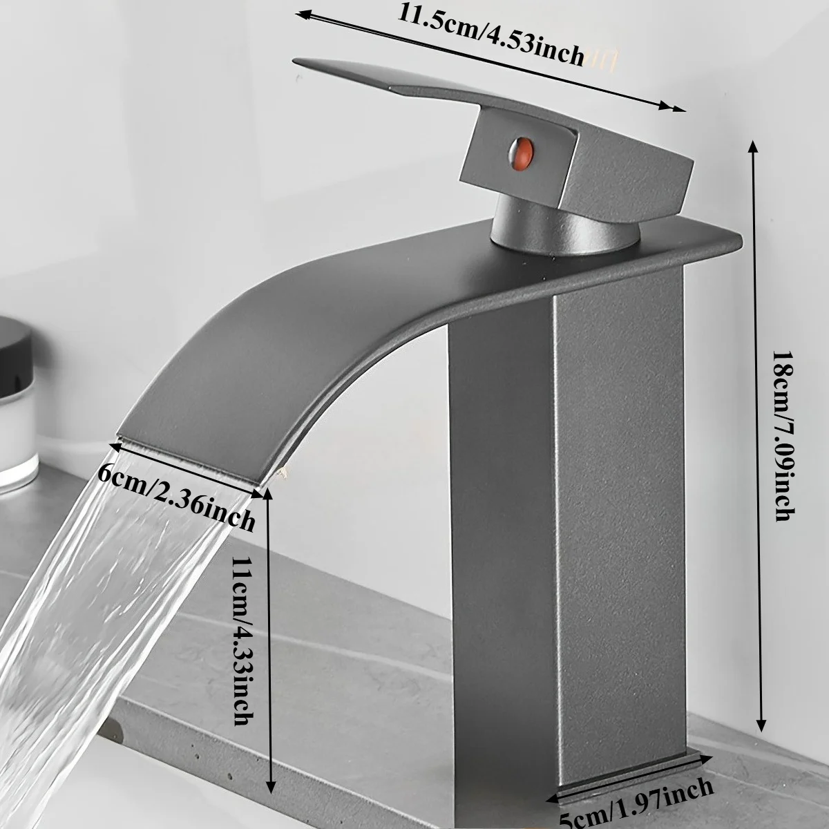 Waterfall Faucet - Hot and Cold, Bathroom Basin Sink Faucet, Durable and Easy to Install