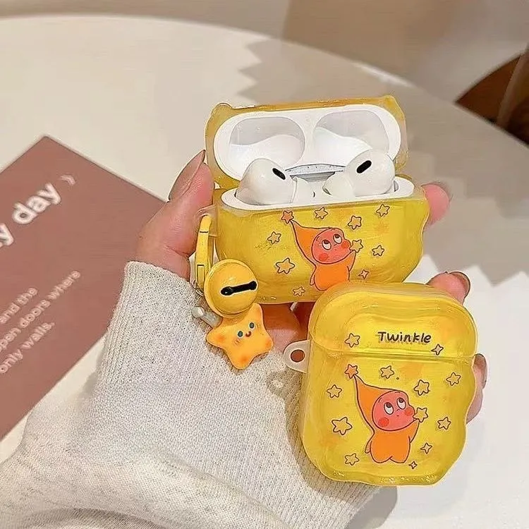 

Cute Earphone Case for Airpods 1 2 3 4 Pro Pro2 Pro3 Funny Star Soft Earphone Air Pods 4 Covers Anime Funda Couque