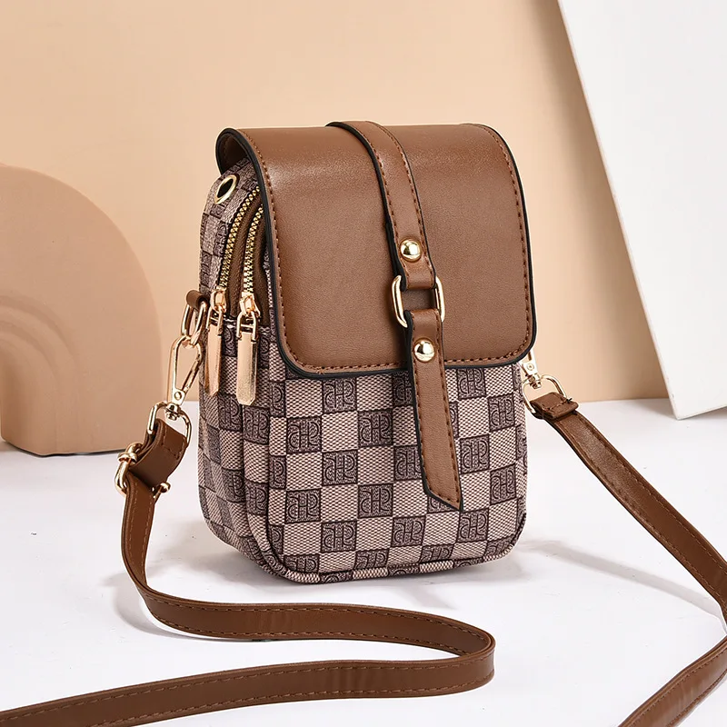 Retro Multi Layer Phone Small Bags, Fashion Lightweight Single Shoulder Crossbody Bag for Women's Purse, Travel, Everyday Use