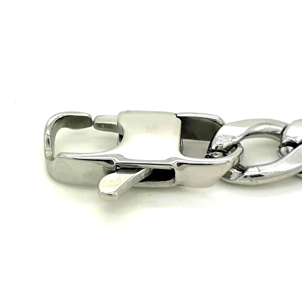 Solid Stainless Steel Bracelets Silver 9mm Smooth ID Bar 8\