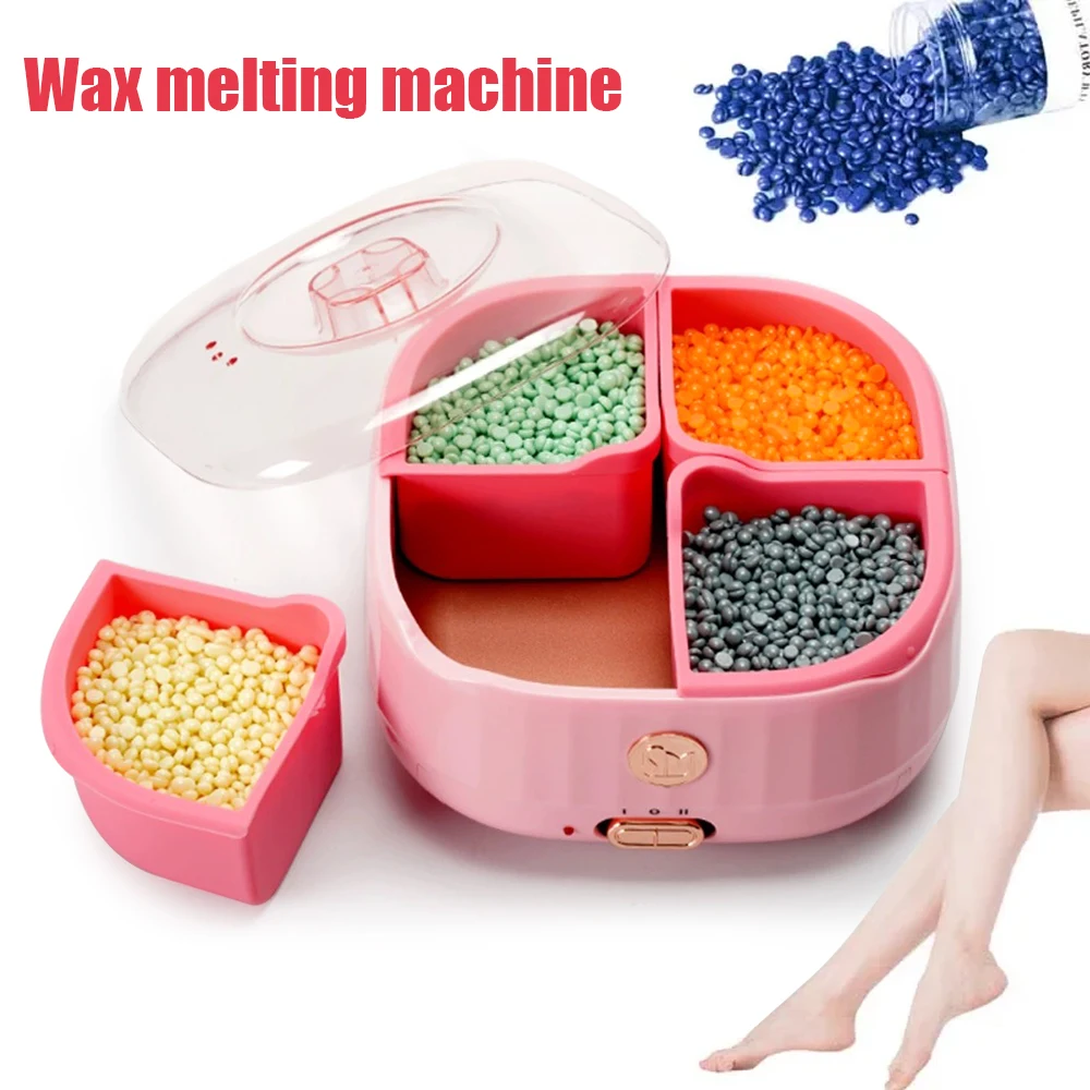 YIKOOLIN 4 Grid Wax Heater US Plug Removable Trays Electric Melting Pot Depilatory Wax Bean Warmer For Salon Home Hair Removal - view 6
