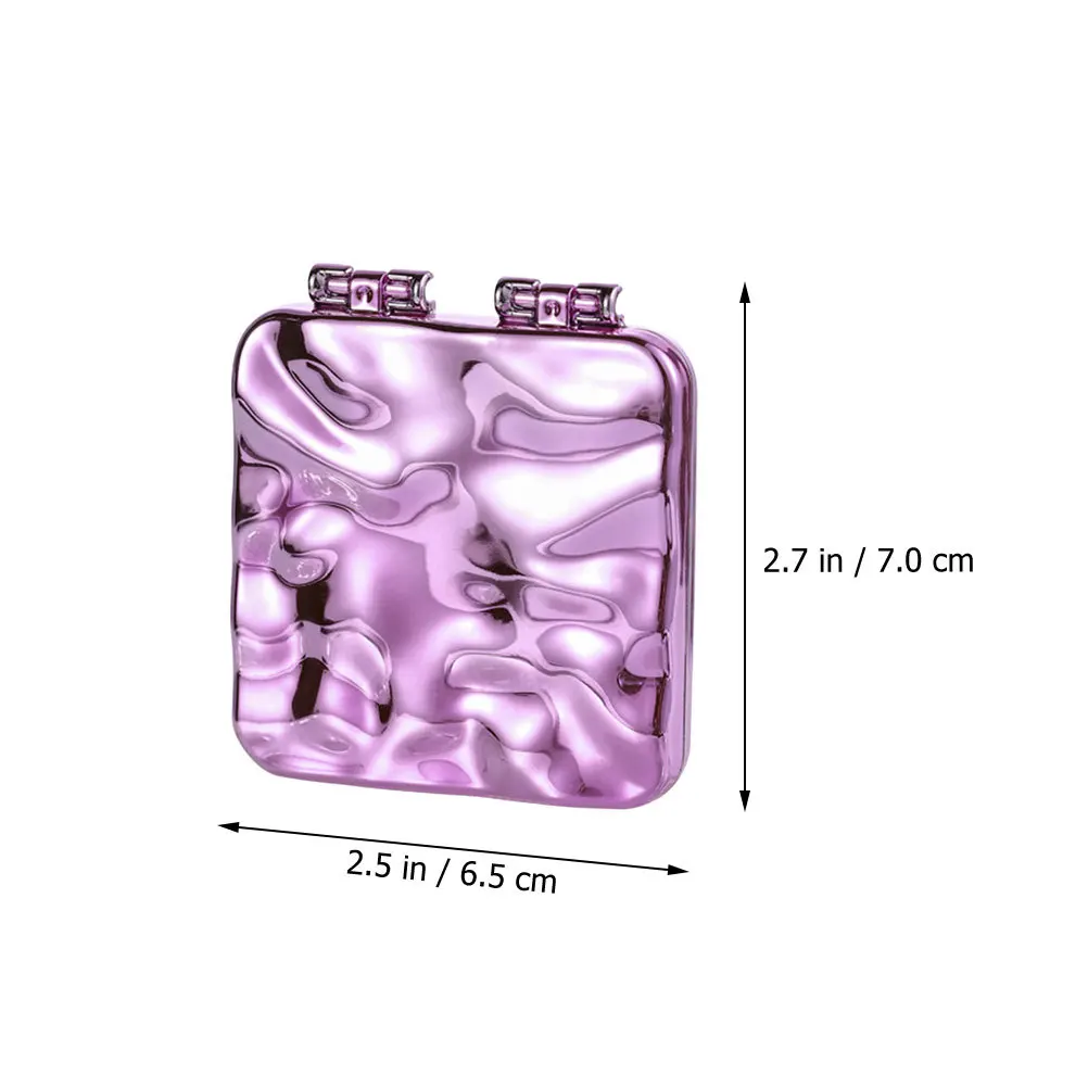 Espelho de viagem pequeno dobrável leve dupla face portátil maquiagem bolso espelho durável acessório viagem