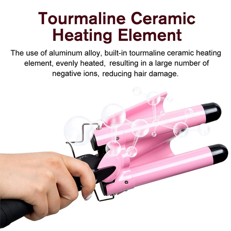 

Лидер продаж, 3-х бочек, щипцы для завивки волос, автоматические шины для химической завивки, керамические щипцы для завивки волос, профессиональные инструменты для укладки волос Waver