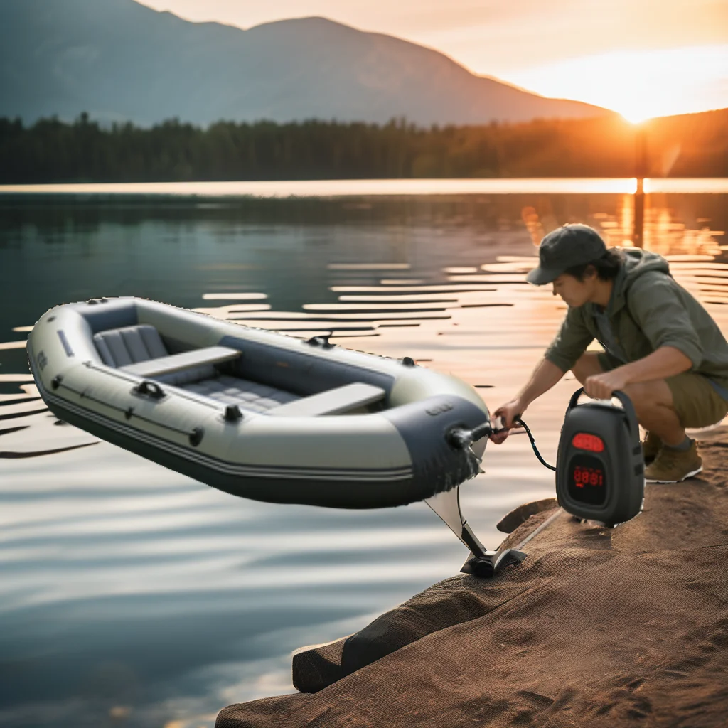 2026 New Design Paddle Board Pump Rechargeable 20PSI Dual-Stage Inflation Deflation Portable Electric Pump Kayak Wind Wing SUP