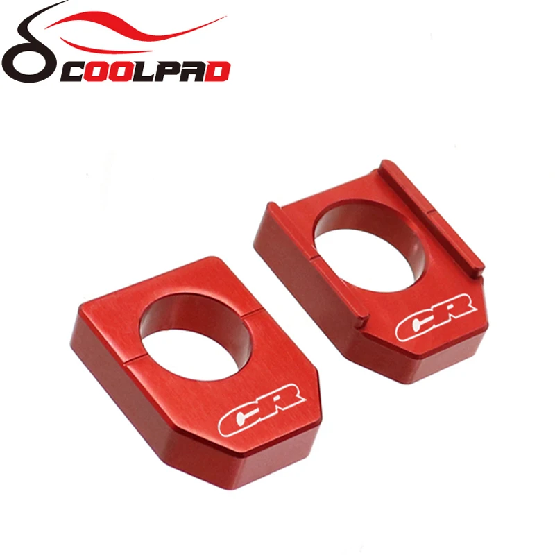 For HONDA CR 125R 250R 2000-2007 Motorcycle Chain Adjuster Slider Regulator Swingarm Axle Blocks Accessories