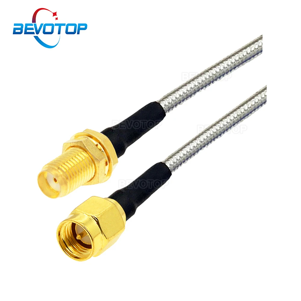 Conector macho RG402 SMA a conector hembra SMA, Cable RG402 plateado semiflexible, Cable de prueba de alta frecuencia, Cable Coaxial RF de 50ohm, coleta
