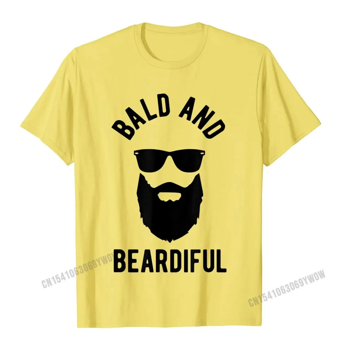 Mens Bald And Beardiful T-Shirt Camisas Men Fitted Men Tshirts Cotton Tops T Shirt Hip Hop Clothing Shirt