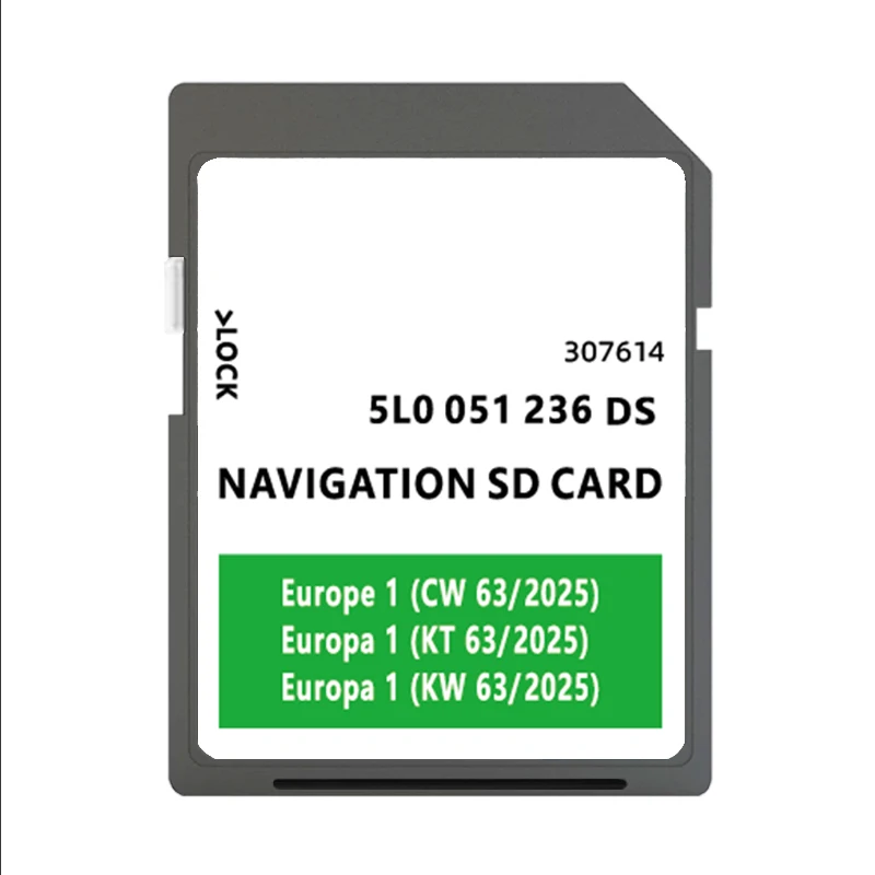 for Skoda Amundsen 2 SAT NAV SD Card 32GB Europe UK 2025 5L0051236DS Navigation Maps