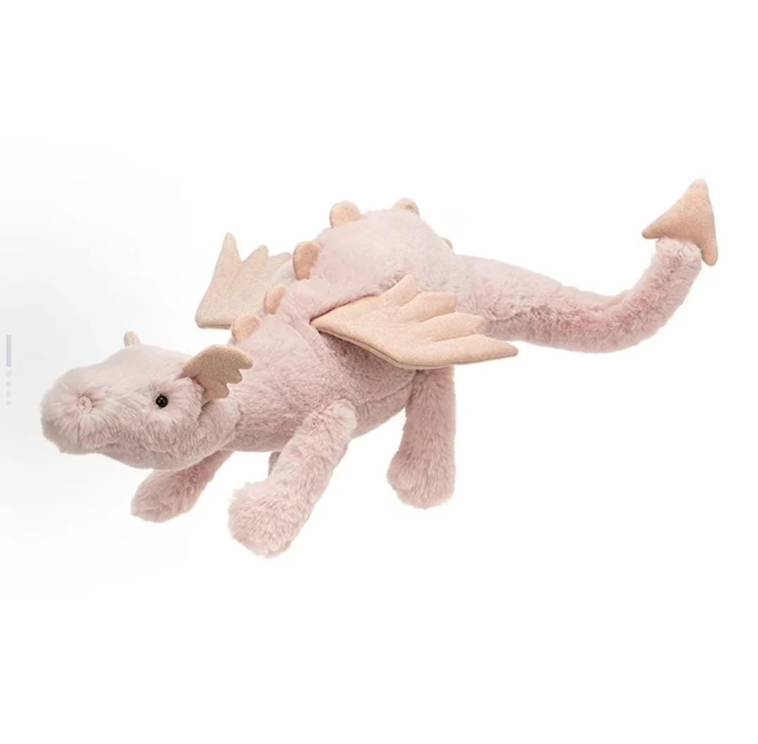 AUTHENTIC Jellycat Rose Dragon Plush - 27.6" (2Lbs) Weighted Pink Dragon, Soft Sturdy Toy for Kids & Adults, 2025 Version