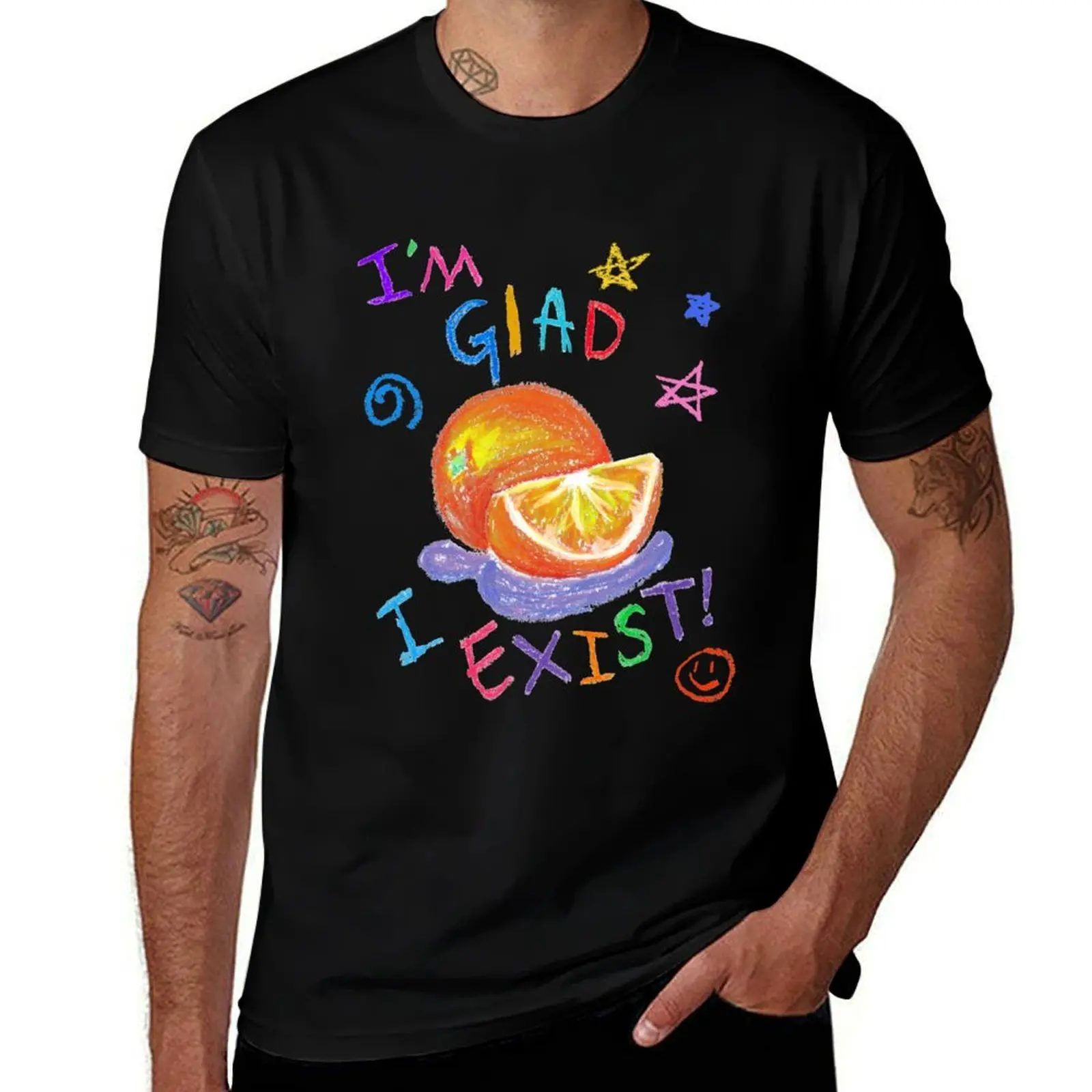 Je suis heureux d'exister ! Affiche Oranges inspirée du poème de Wendy Cope, T-shirt The Orange, T-shirt simple grande taille