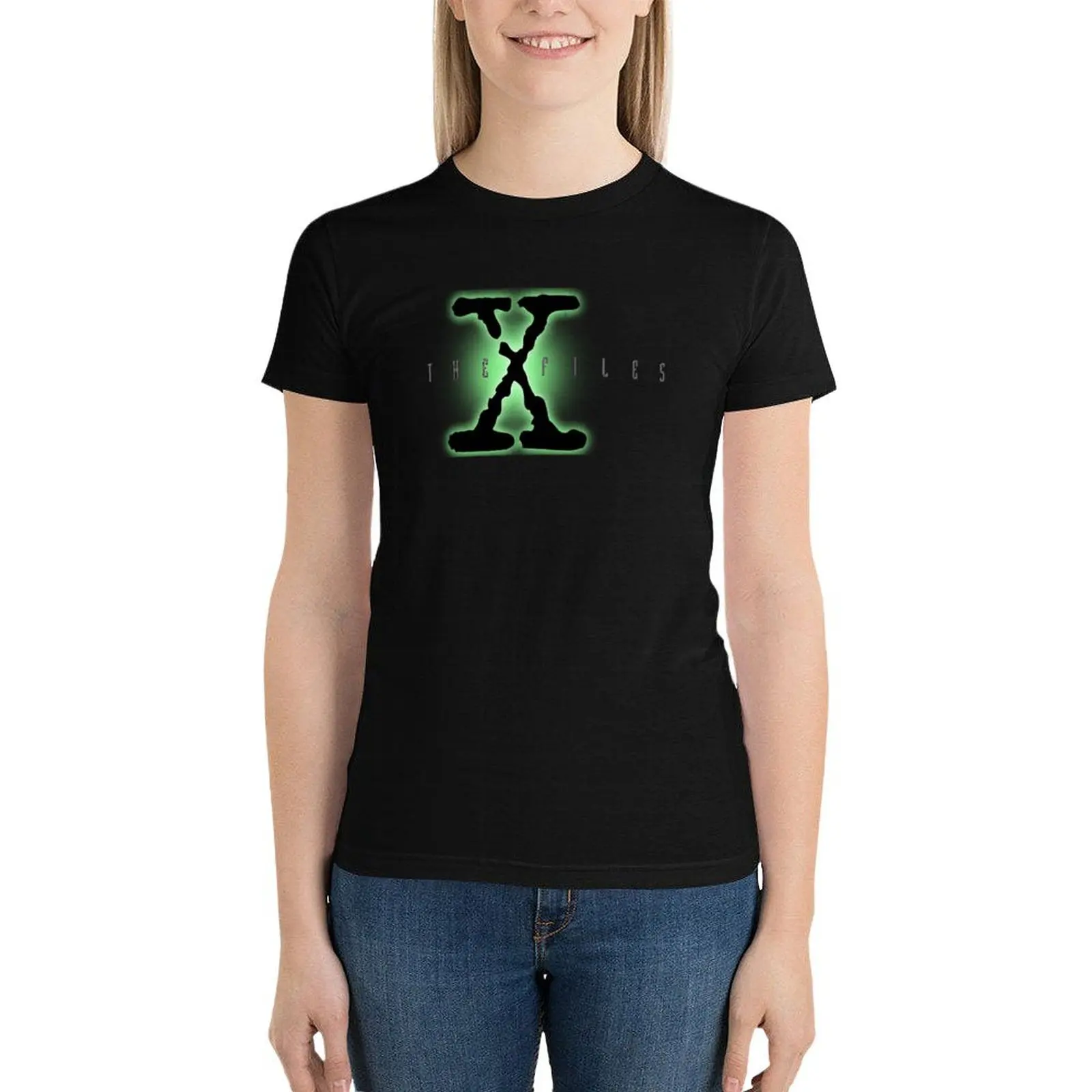 

The X files T-Shirt summer tops Short sleeve tee vintage clothes oversized t shirts for Women