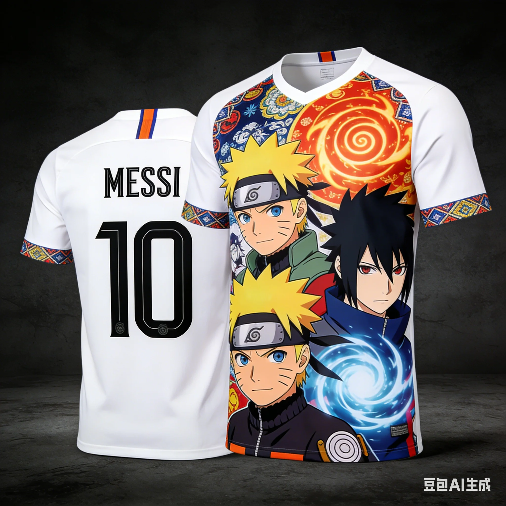 

2026-2027 Naruto × Soccer Star Collaboration Number Print T-Shirt Unisex High-Street Trend Loose Casual Short-Sleeve