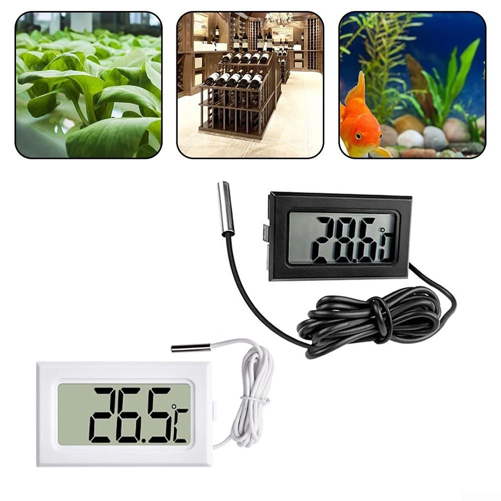 1 قطعة صغيرة أسود أبيض الرقمية LCD داخلي مريحة استشعار درجة الحرارة مقياس الرطوبة ميزان الحرارة مقياس الرطوبة #1