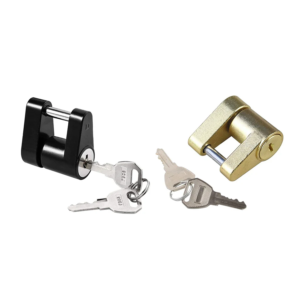 

Trailer Hitch Coupler Lock with 2pcs Keys Anti-theft Trailer Hitch Lock Coupler Padlock Construction Vehicle Parts