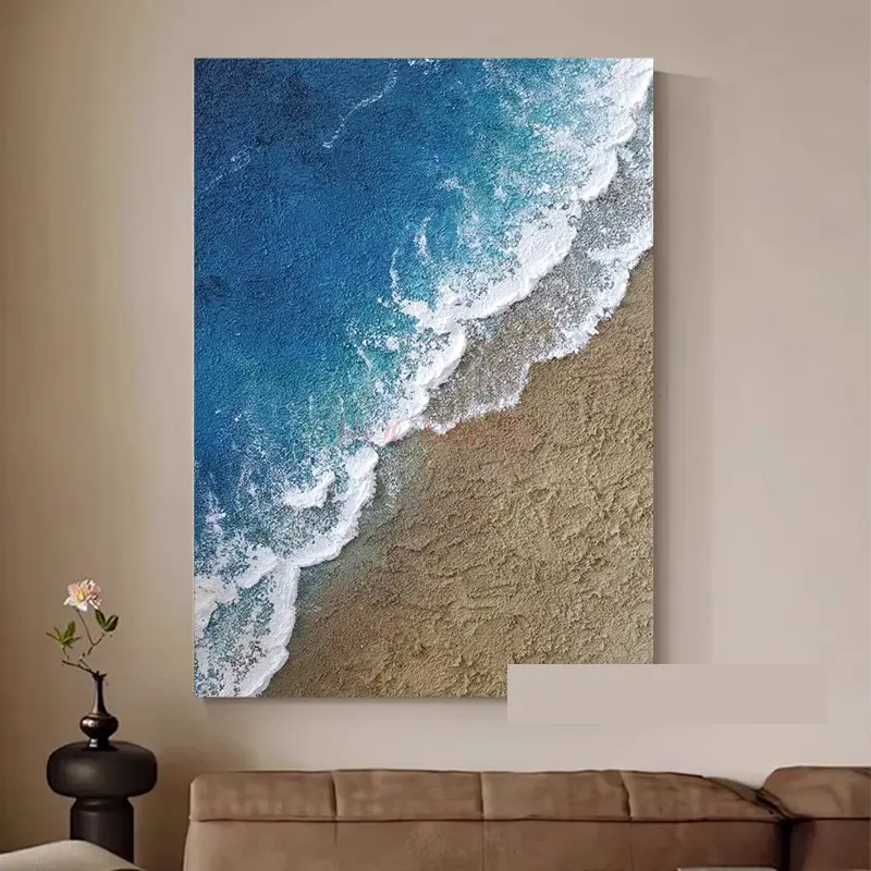 1set Landscape Beach DIY Digital Oil Painting Coloring Oil Painting Summer Stress Relief and Healing Series