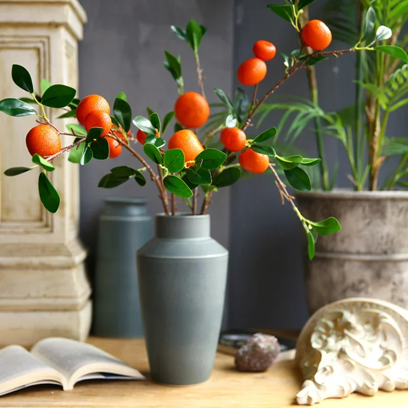 87cm Artificial Kumquat Autumn Fruit Flower Arrangement Fake Flower Living Room Decoration Decoration Layout Photography Props