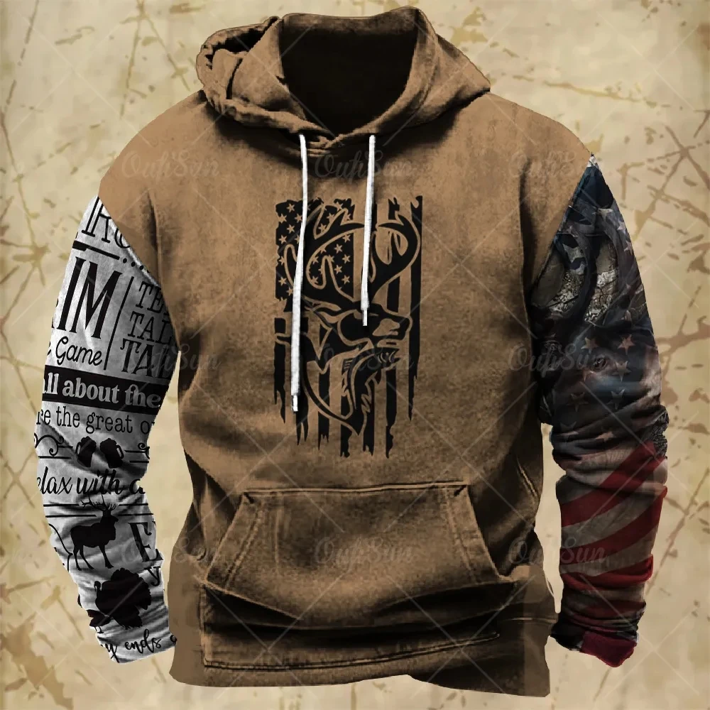 Hoodies Für Männer Y2k Golf Camping Casual Cowboy Langarm Herbst Mode Sweatshirts 3d Gedruckt Mit Kapuze Urlaub Lose Übergroßen