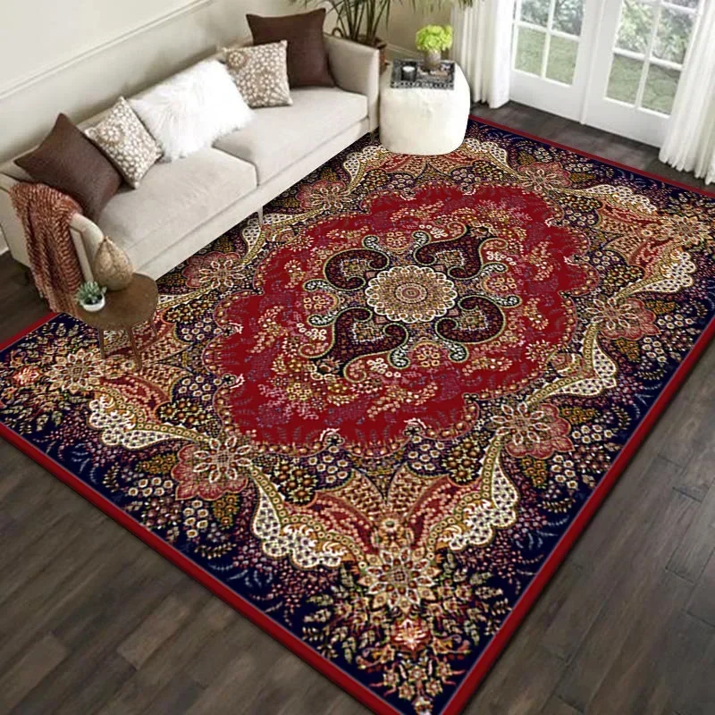 Vintage Persian Rug Living Room Decoration Carpet Office Large Area Carpets Home Decor Floor Mat European Style Rugs for Bedroom