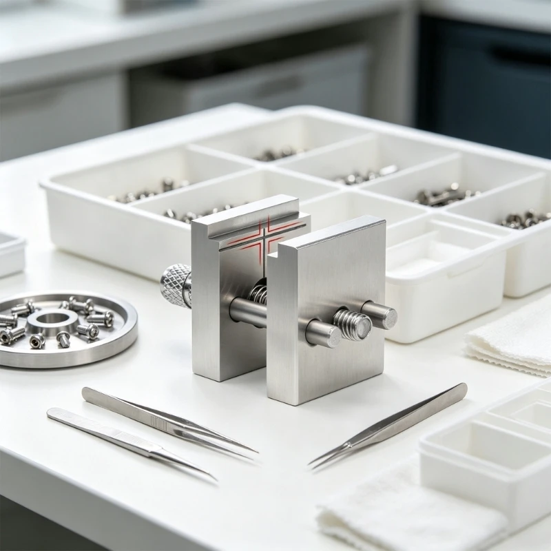 Mini Precisely Benches Vise Stainless Steel Screw Clamp with Flat Jaw for Small Parts Holding, for Repair Work and Model Y5GB