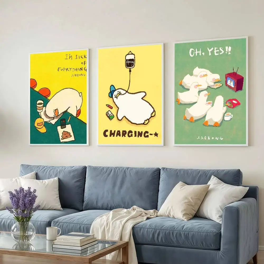 Cute S-Ssebong Cartoon kids Posters Dormitory Decorations Bedroom And Living Room Wall Murals Souvenirs