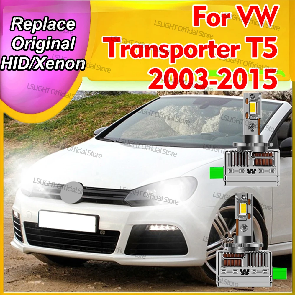 2x D3S D3R D3 LED Headlights 30000LM Head Lamps 12V For VW Transporter T5 2003 2004 2005 2006 2007 2008 2009 2010 2011 2012-2015