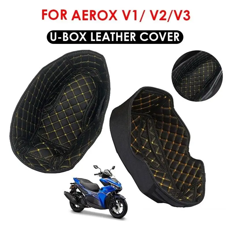 For NMAX155 NMAX125 AEROX V1 V2 V3 Seat Bucket Parts Motorcycle Luggage Trunk Liner Seat Storage Box Inner Pad Protector