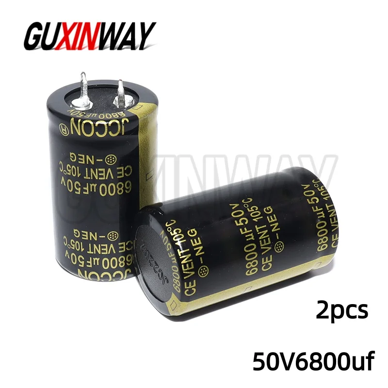 2pcs 50V6800uf Aluminum Electrolytic Capacitor 6800uf50v 50v6800mf 6800mf50v 50v6800MFD 6800MFD50Volt 50v 6800uf 6800mf