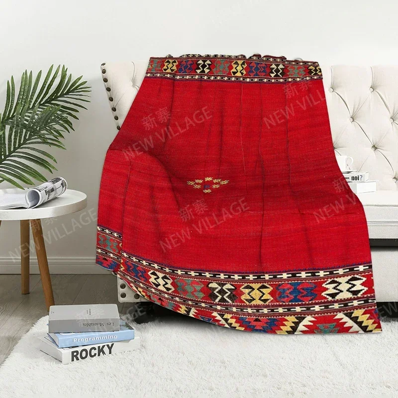 بطانية أريكة منقوشة للسرير ، بطانيات رمي ، ديكور بوهو ، صوف دافئ ، نورديك ، كلاسيكي ، مغربي ، ناعم وشعر ، شتوي #5