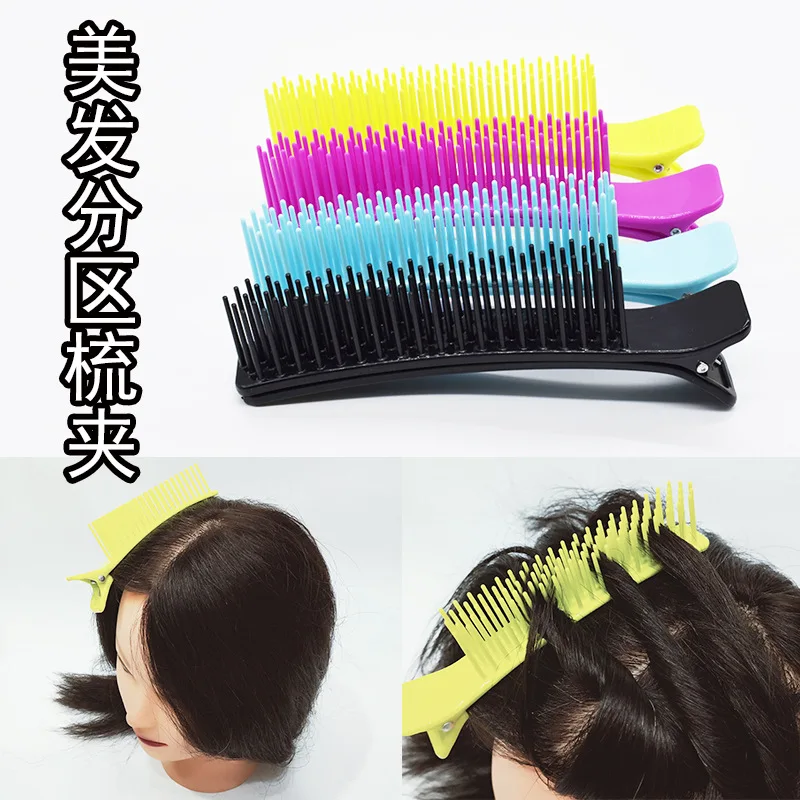 Barber Shop Hair Clips Hair Partition Comb Clip Perm hair coloring clips Professional Styling Tools akcesoria do włosów