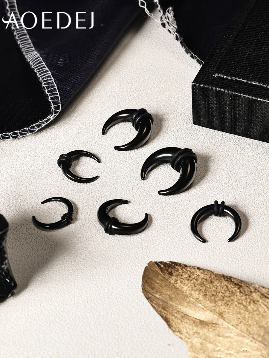 AOEDEJ 1 Stück Punk Edelstahl Nasenring 8–25 mm Hufeisenform Septum Ringe Nasenstecker Ohrring Männer Körperpiercing Schmuck – Detail 5