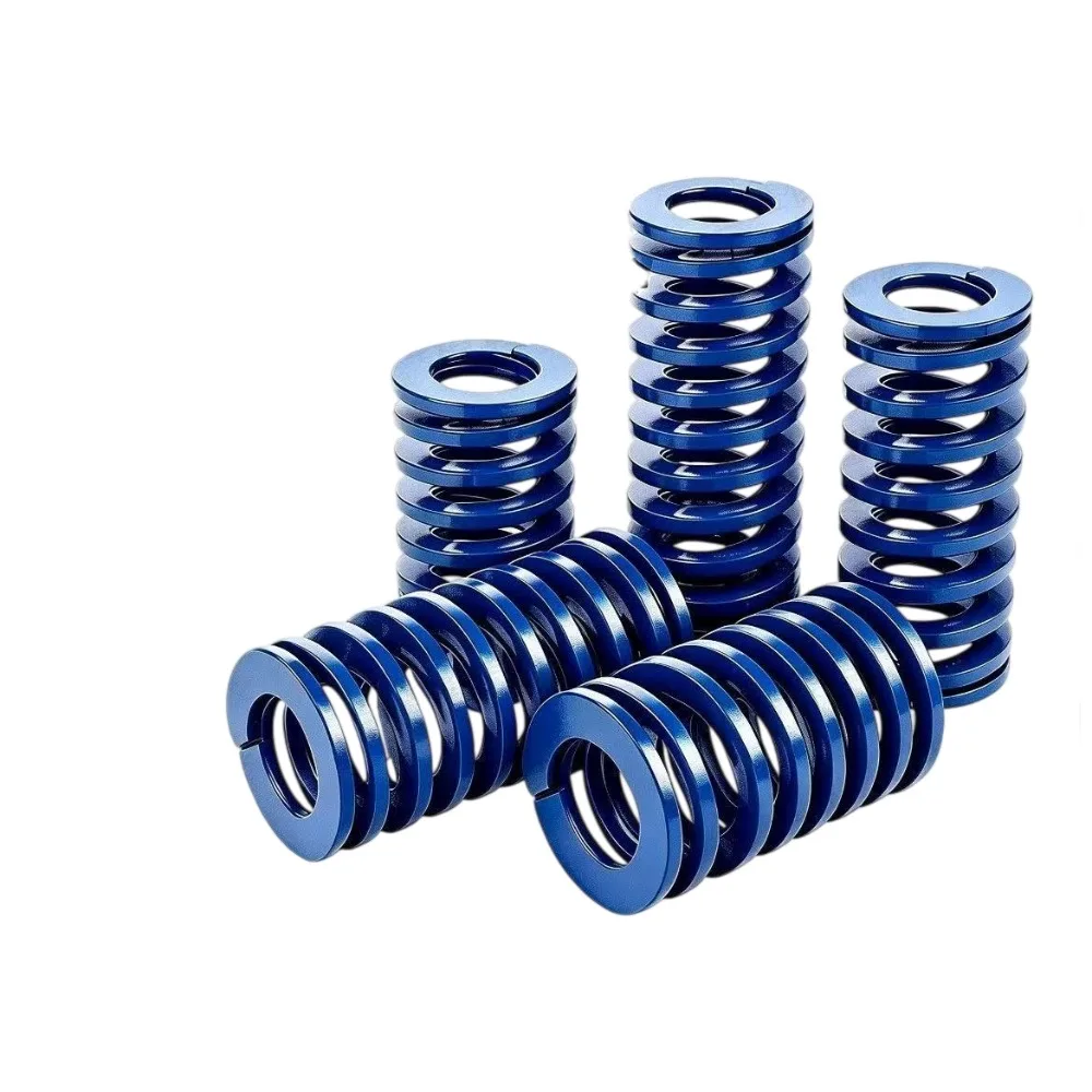 Light Load Blue Die Mold Spring Spiral Compression Stamping Mould Spring OD 22 to 40mm Length 20-300mm Machinery Parts