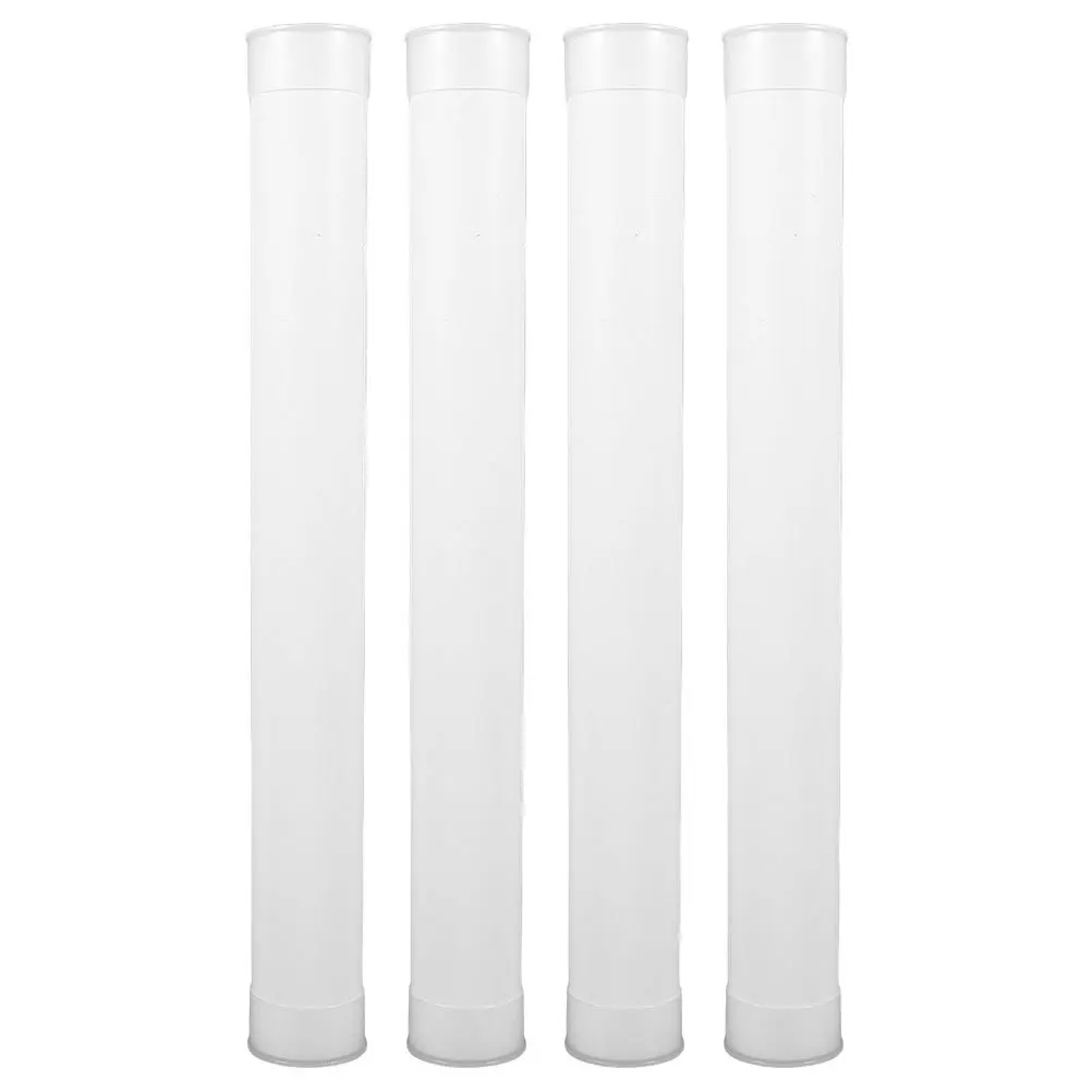4Pcs Plastic Round Tube with Cap 3.5x31cm Waterproof Document Storage for Artwork Poster Blueprint Shipping Mailing Tube