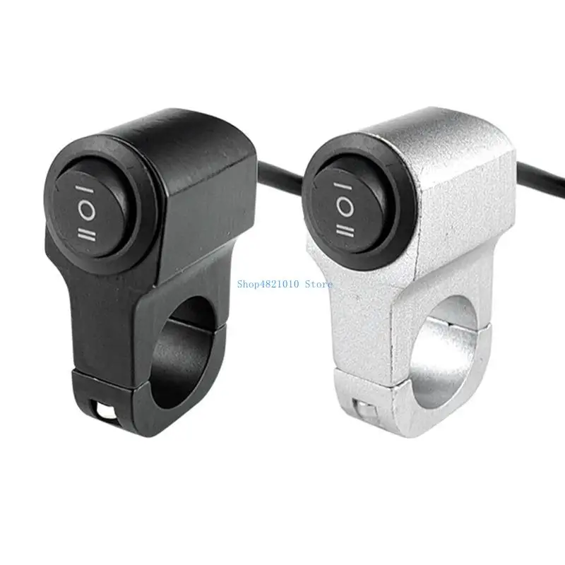 T3LF 22mm 7/8in Aluminum Alloy Motorcycle Handlebar Headlight Switch Three-position Waterproof 12V Fog Switch