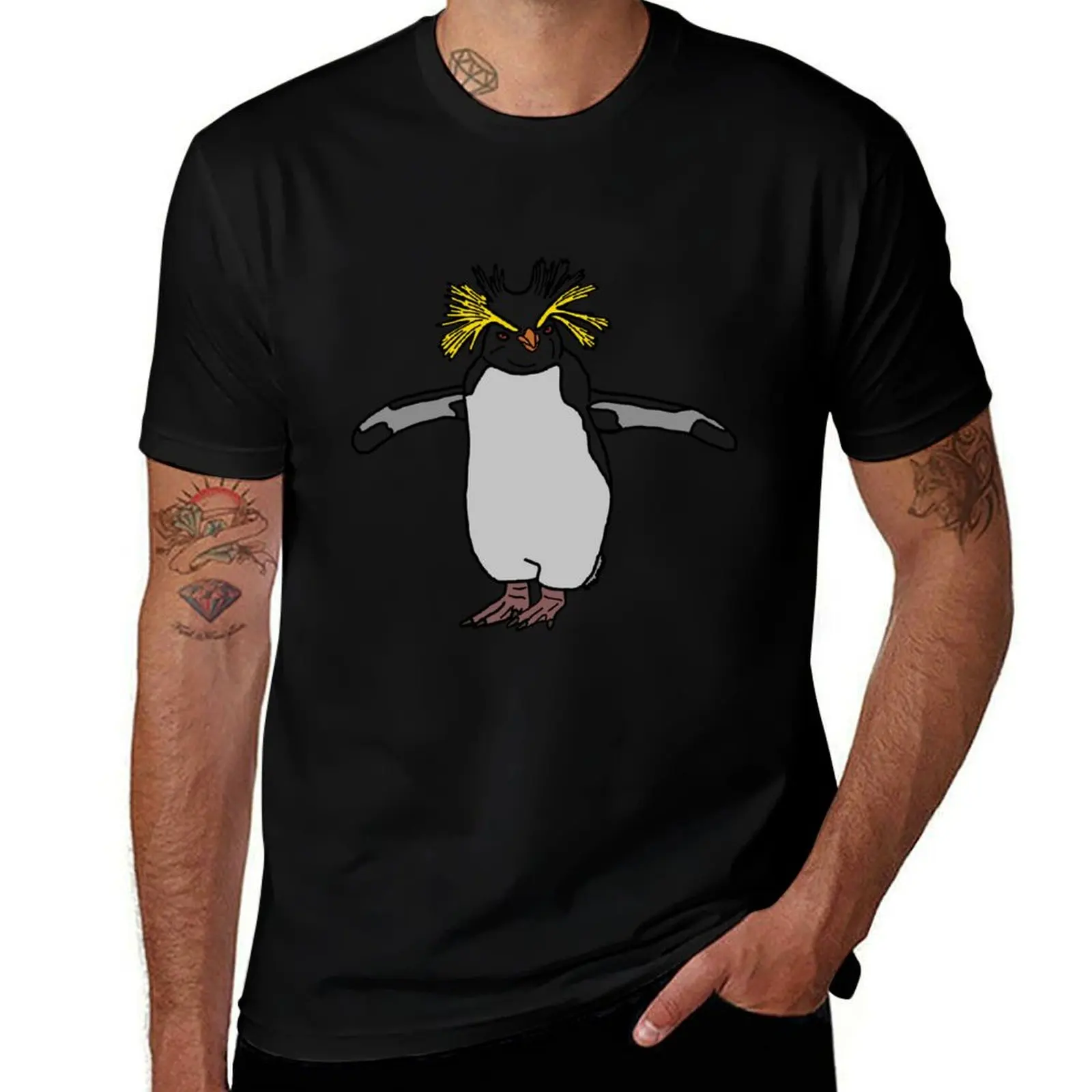 

Northern Rockhopper Penguin T-Shirt blue archive shirts graphic cute clothes men workout shirt
